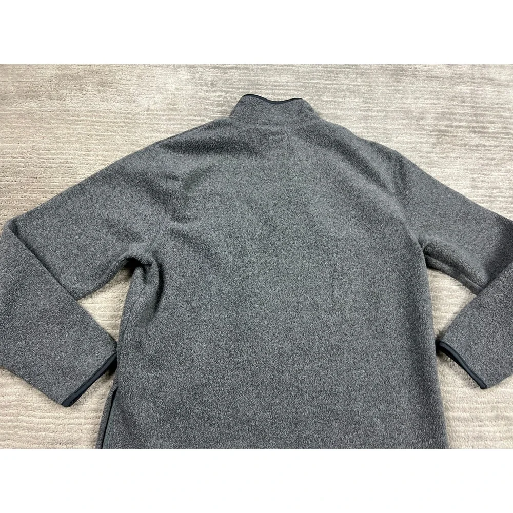 Old Navy Fleece‎ Pullover Boys XL 14-16 Gray Quarter Zip Logo Mock Neck Pockets